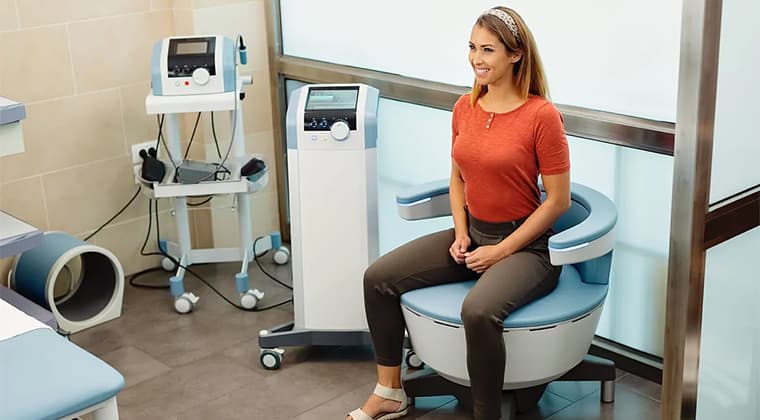 Terapia para la incontinencia urinaria con láser y sillón electromagnético